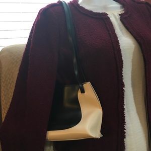 Furla small handbag black and cream